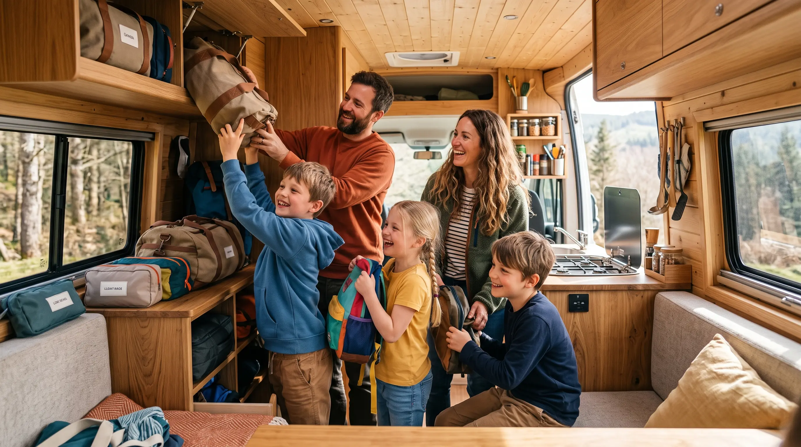 The four beWinkle campervans lined up to compare models for two to five travellers