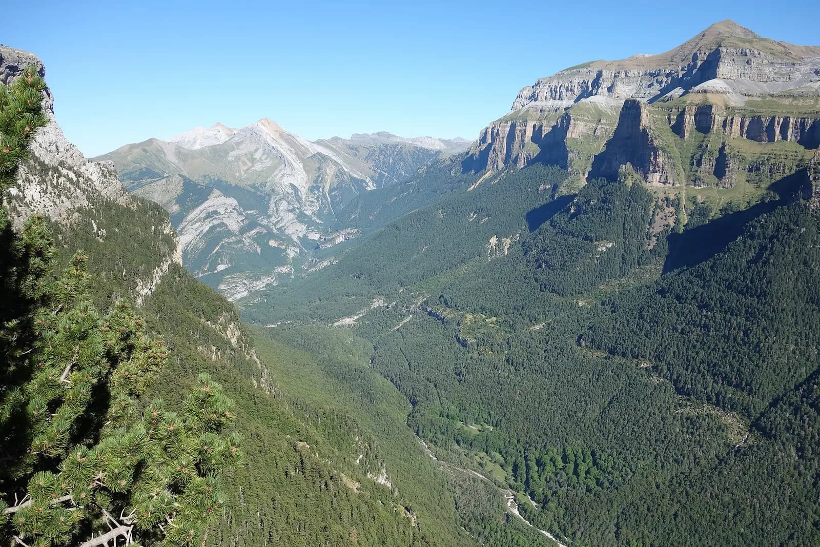 El valle de Ordesa desde el mirador de Calcilarruego