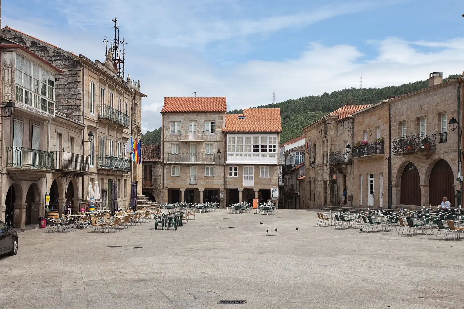 Praza Maior de Ribadavia, en el casco histórico